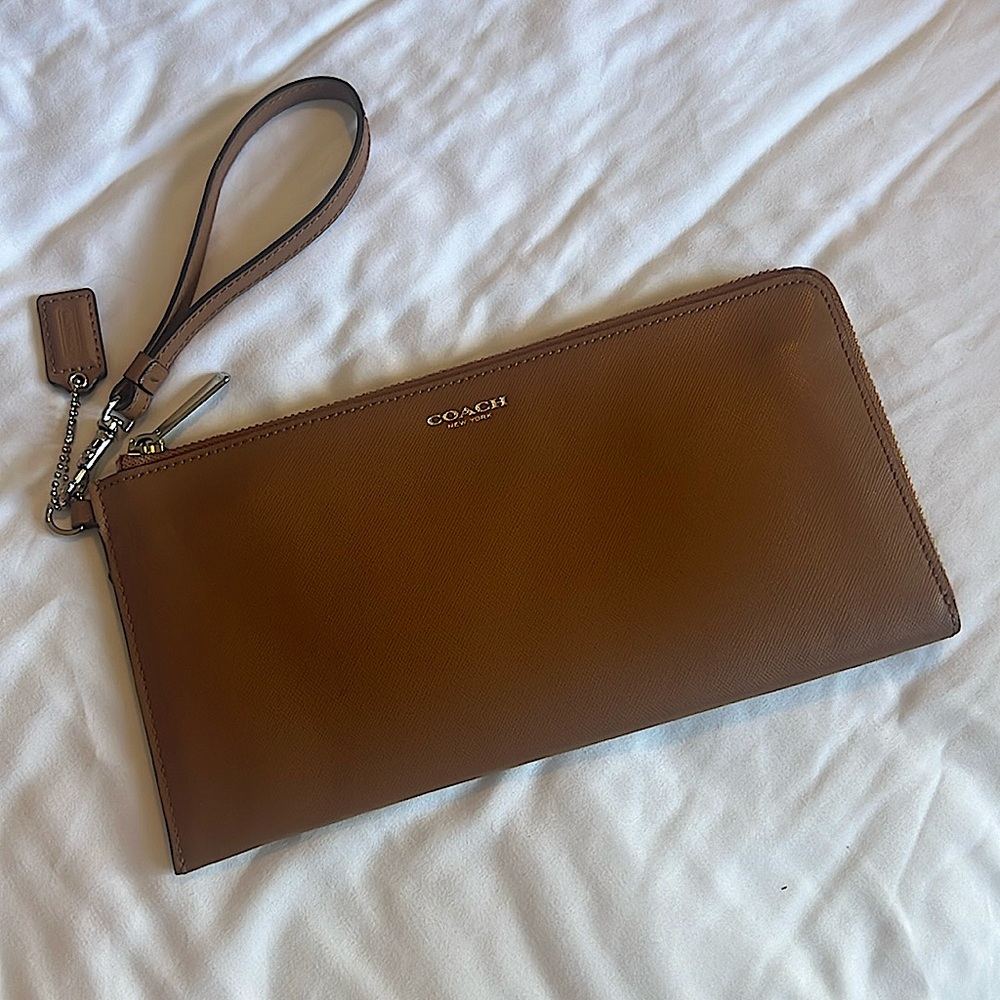 COACH leather wristlet